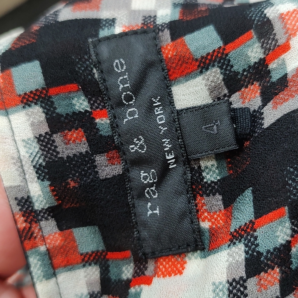 Rag And Bone Textured Silk Hi-Lo Button Down Blou… - image 8